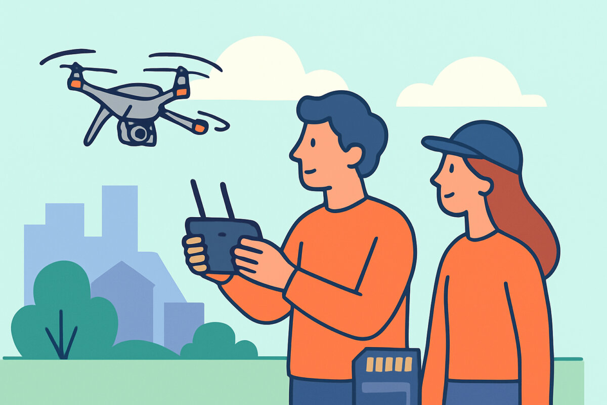 Drone-kuvaus ulkona – sää, akkukesto ja muistikortit