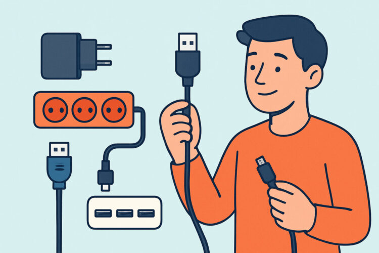 Pienelektroniikan tarvikkeet – kaapelit, adapterit ja jakajat