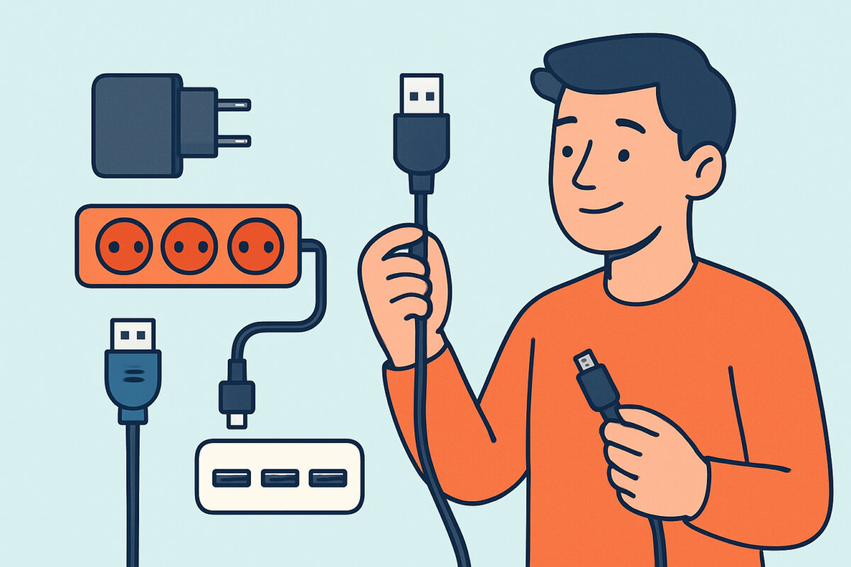 Pienelektroniikan tarvikkeet – kaapelit, adapterit ja jakajat
