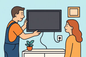 Television asennus seinälle – kannakkeet ja kaapeloinnit